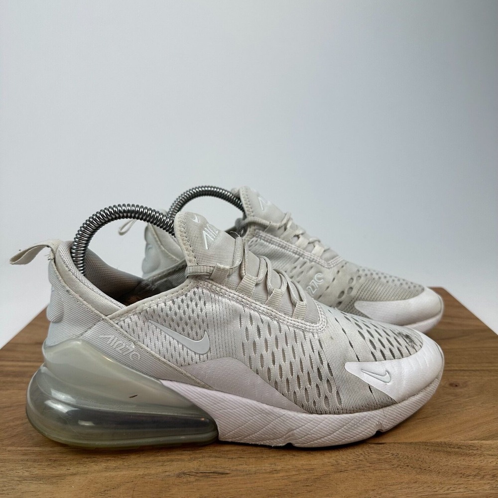 Big Kids Nike Air Max 270 White Athletic Casual Comfort Sneakers Shoes Size 6 Y